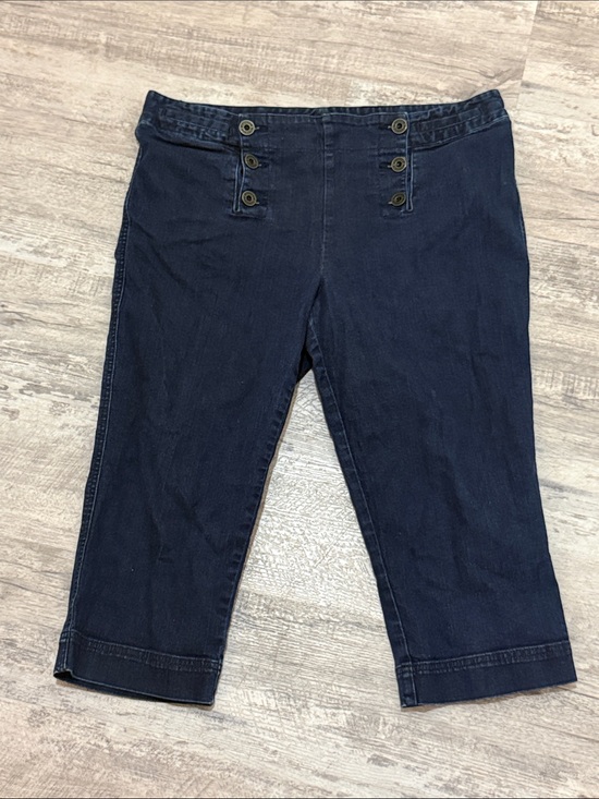 Lauren Ralph Lauren Denim - LRL Lauren Jeans Co Navy Cropped Sailor-Button Jeans